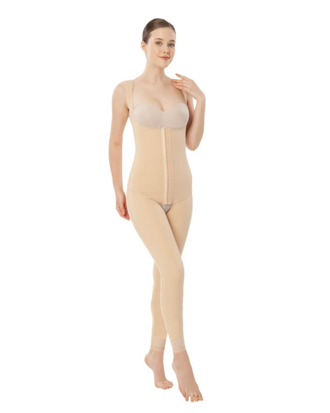 REF 216 Hooked Under Breast – Ankle Full Closed Back Liposuction Garment
