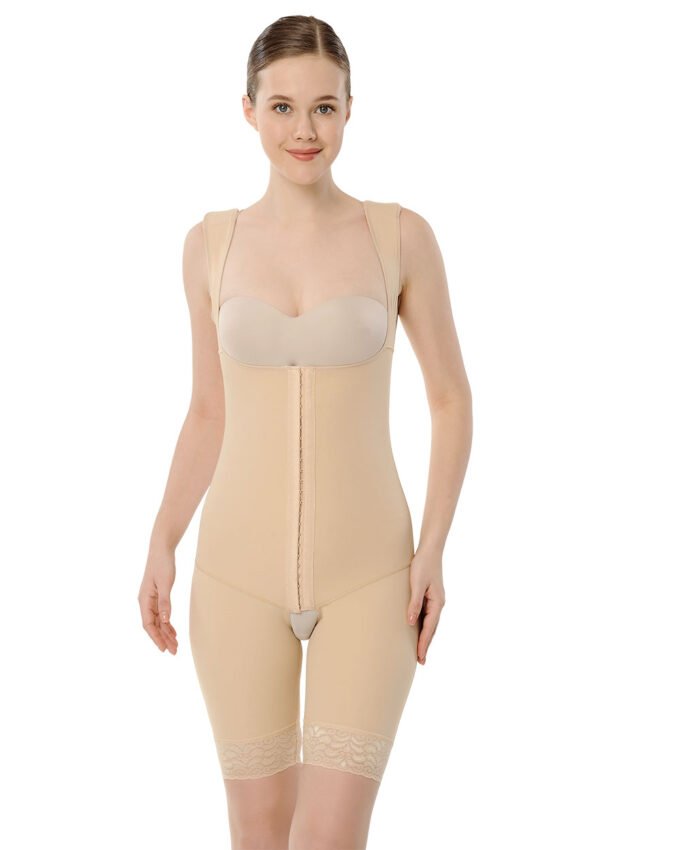 REF 218 Hooked Under Breast-Above Knee Full Closed Back Liposuction Garment