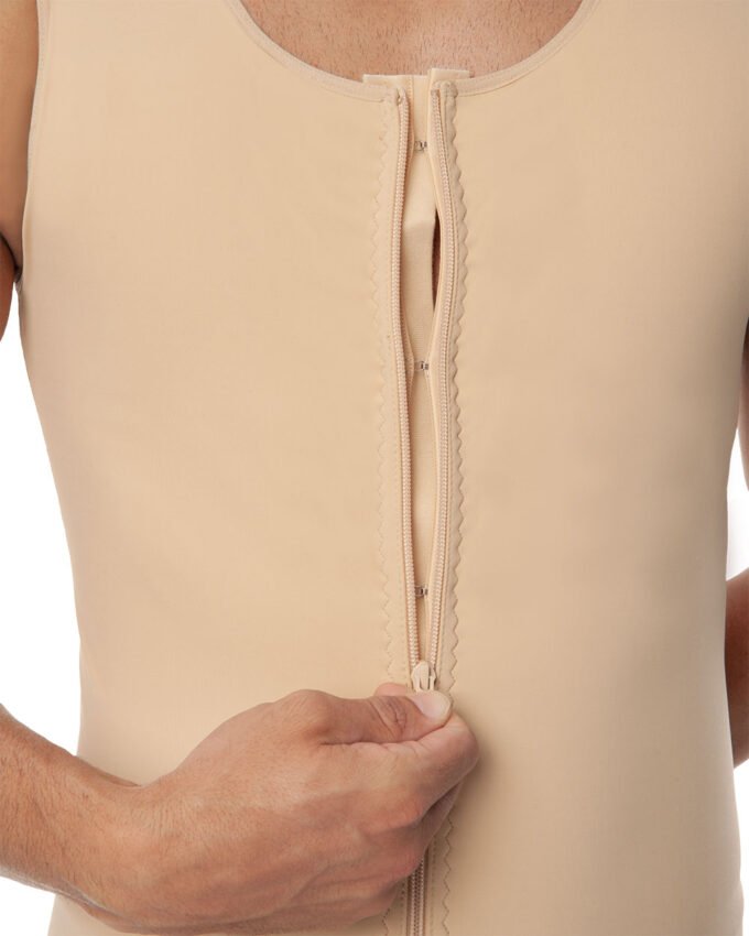 REF 244 Zippered Short Male Liposuction Gynecomastıa Garment