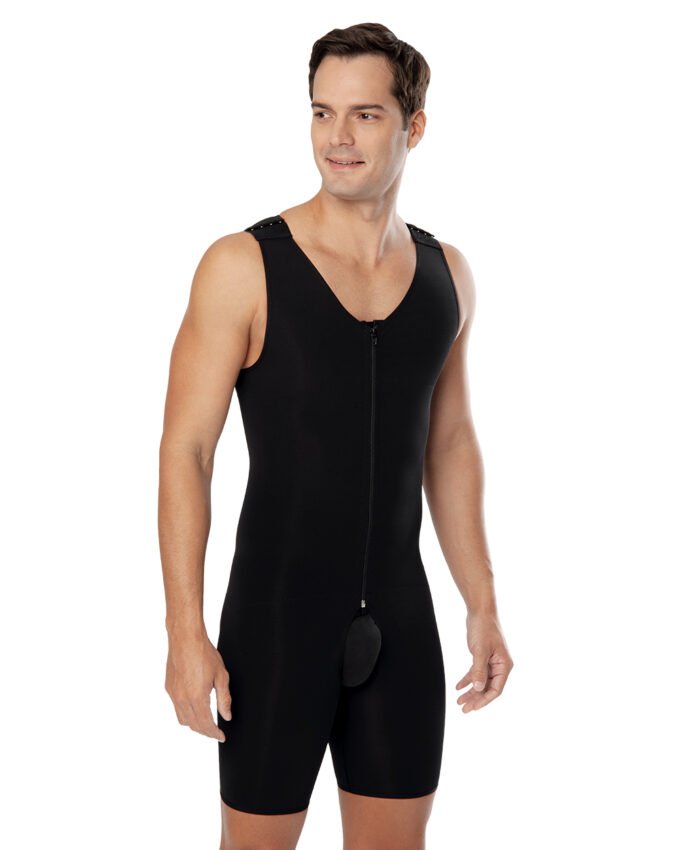 REF 242 Zippered Above Knee Male Liposuction Body Garment