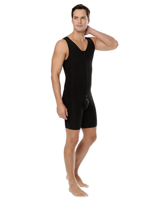 REF 242 Zippered Above Knee Male Liposuction Body Garment