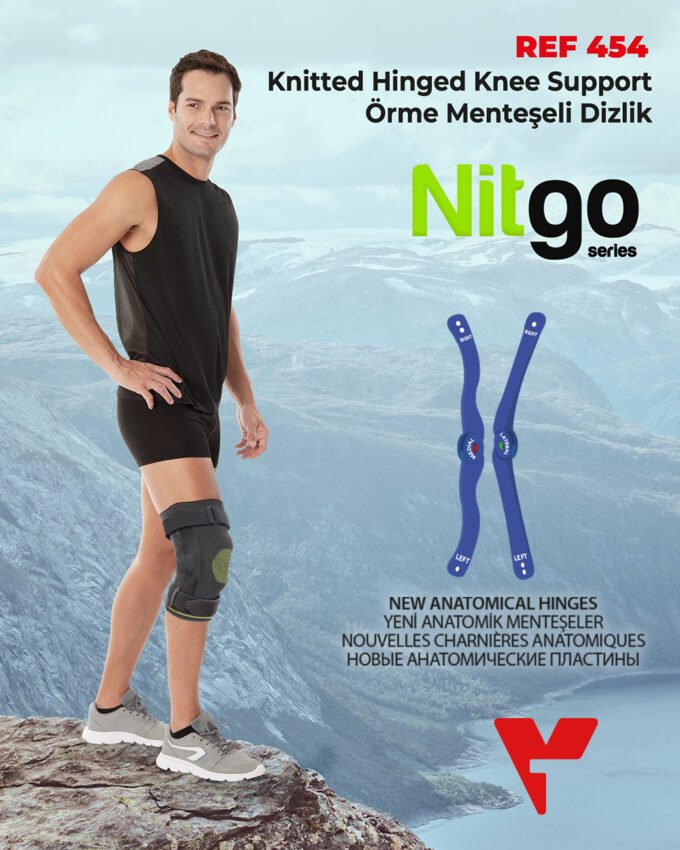 REF 454 Knitted Hinged Knee Support