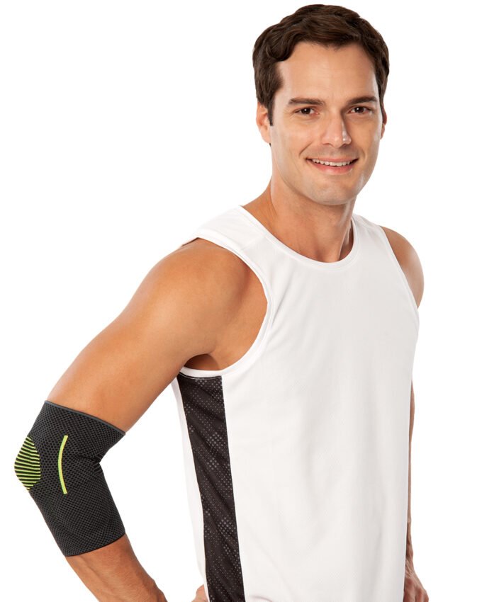 REF 458 Knitted Elbow Support (With Silicone)